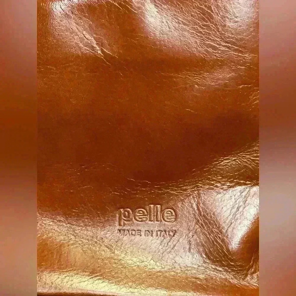 Pelle - Handbag brown w/ shoulder strap two interior pockets one exterior. - Picture 7 of 7